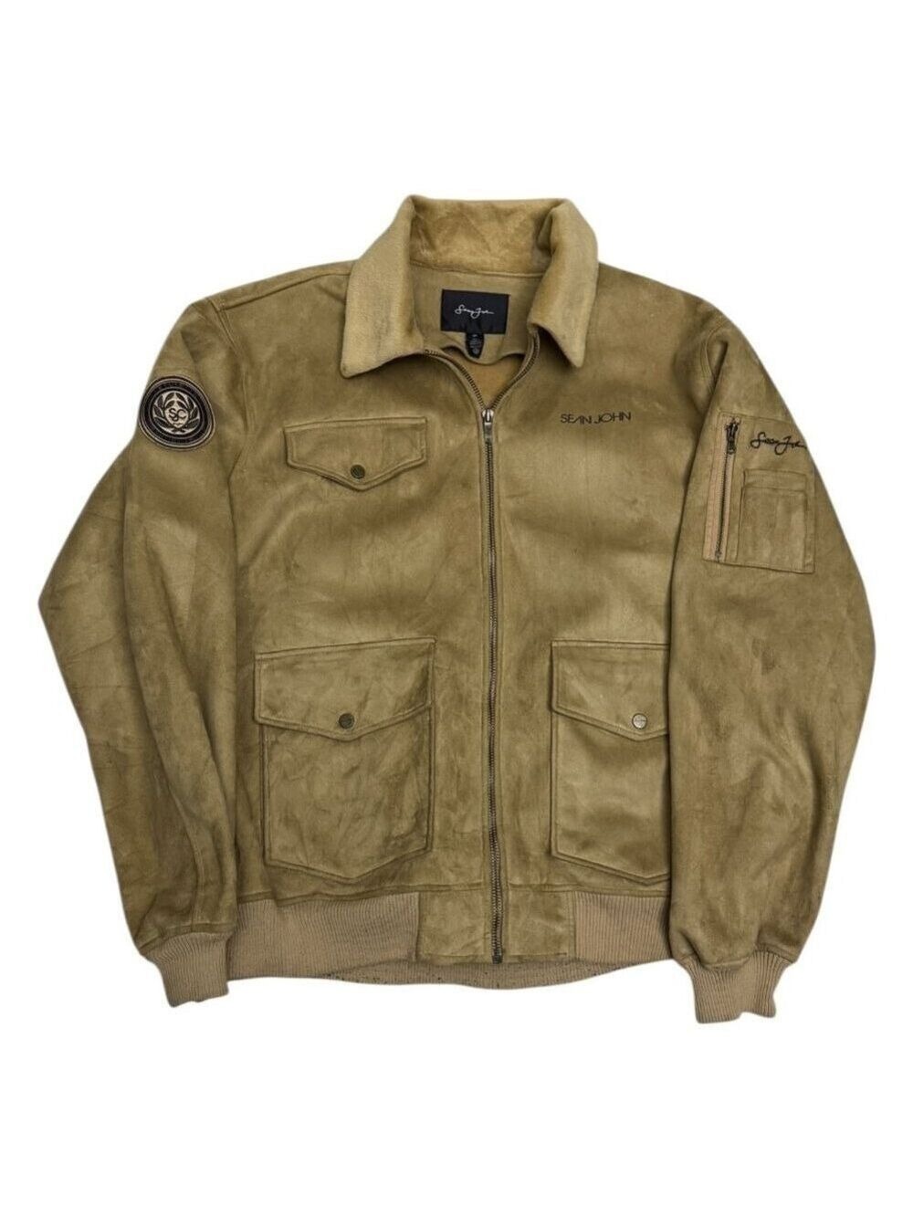 SEAN JOHN Velvet Vintage Y2K 2000s Streetwear Bomber Jacket Mens 2XL